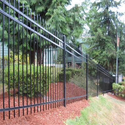 중국 Spear Top galvanized steel pipe fence / security steel boundary wall fence 판매용