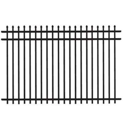 China Ornamental tubular gate design Security Wrought Iron garrison steel fence à venda