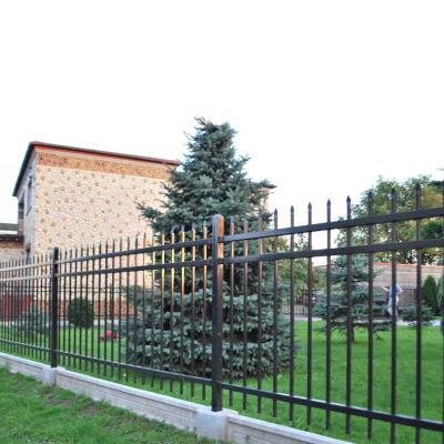 중국 cheap security galvanized decorative metal wrought iron steel tubular garden fencing 판매용