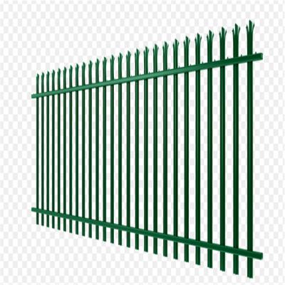 China Powder Coated Steel Euro Palisade Fence Design Station Garden Fencing for sale