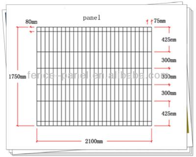 China 2400(w) x 1200(h) ARC Banksia Galvanised weldmesh roll top wire fence panel for sale