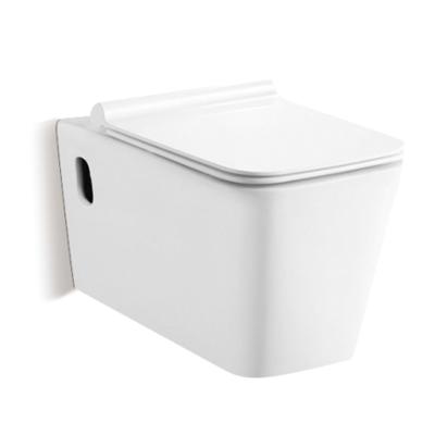 China Factory Ware White Double-Flow Closestool Sanitary Ceramic WC One Piece Toilet Wall Hung Toilet Bowl MJ2115 for sale