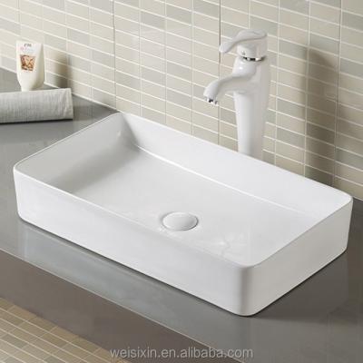 China Art Modern Bathroom Sanitary Ware Wash Hand Rectangular Basin A442 for sale