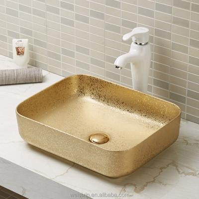 China Modern Bathroom Sink Ceramic Art Gold Basin A422/A423/A426 for sale