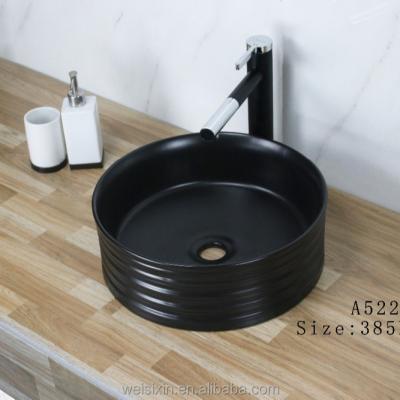 China Modern Sanitary Art Ceramic Basin Matte Color Bathroom Hand Wash Ware Basin A522 for sale