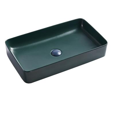 China Newest Modern Design Matt Green Color Washing Basin Without Faucet A442-CDG-M for sale