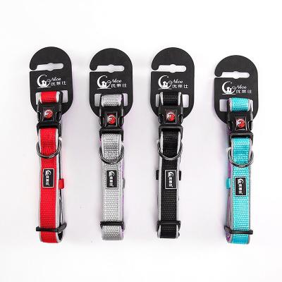 China Custom Dogs Pet Luxury Product Nylon Reflective Dog Collar For Outdoor for sale