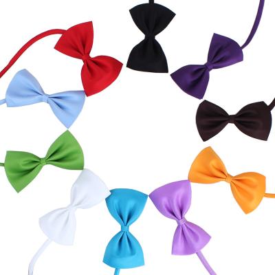 China Adjustable Cheap Dog Cat Bow Tie Viable Pure Color for sale