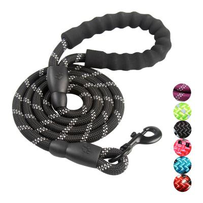 China After Received Large Payment Mountaineering Running Tracking Reflective Soft Handle Nylon Rope Dog Leash for sale