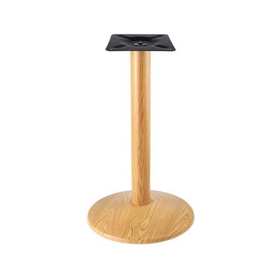 China Easy Installation Wood Grain Table Base Stand Cast Iron Table Leg Base Furniture Metal Table Base for sale