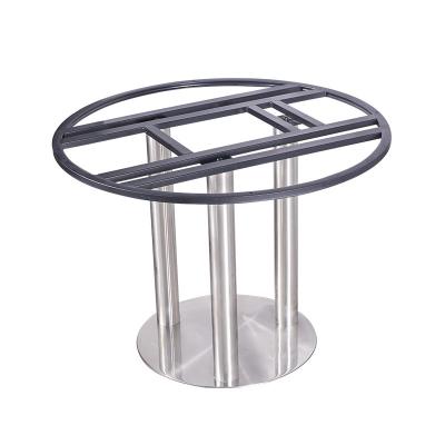 China Easy Installation Round Table Base Stainless Steel Table Legs  Coffee Dining Metal Luxury Table Base for sale