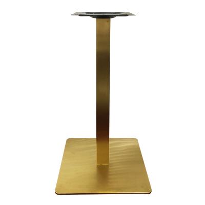 China Easy Installation High Service Life Stainless Steel Table Base Stand Gold Square Table Leg Base Bar Coffee Metal Table Base for sale