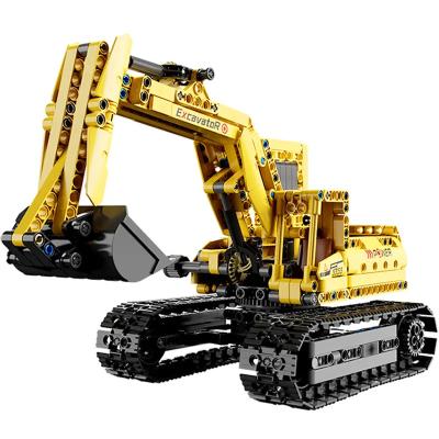 China Diy Excavator Building Set 522 Pieces STEM Building Kits Diy Excavator Building Set 522 Pieces STEM Building Kits Collection Building Toys  Engineering Model Assembly Brick Truck for sale