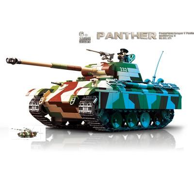 China MOC Building Blocks Engineering Toy World War II Military German Panther Tank MOC Building Blocks Engineering Toy WW2 Army Tank 6 Soldiers For Military Fan for sale