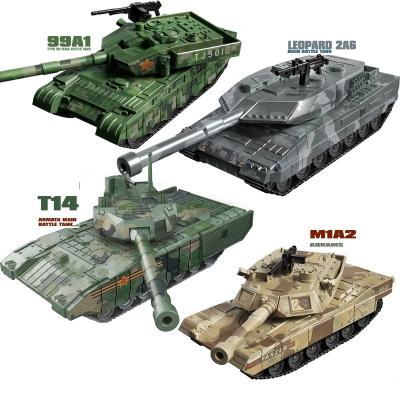 China Simulation Tank Model Main Battle Tanks 4D DIY Tank Model Camouflage Plastic Fight War Kids Toy Vehicle Simulation Tank Model Main Battle Tanks Military Army Bricks Set for sale