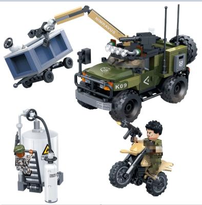 China Building Blocks DIY Plastic Model Kit Bridk Story Military Vehicle Building Sets Brick Set Army Building Blocks Set Model Armed Weapon With Solidiers for sale