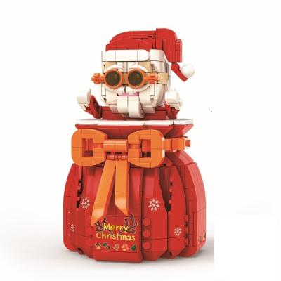 China Building Blocks DIY Plastic Model Kit Christmas Building Blocks Sets Lucky Bag Festival Bricks Toys Santa Building Brickheadz Kit Kids Gift for sale