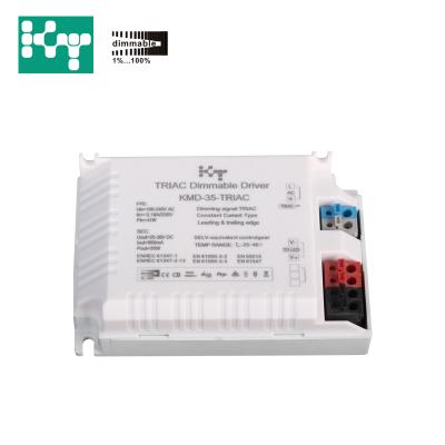 China Rheostat Constant Current Synchronous TRIAC Dimming Signal 100-250V 900mA 35W Dimmable Led Driver for sale