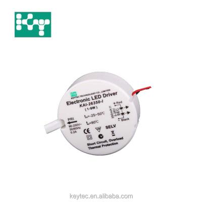 China Constant Current Standard LED Driver 9W 350mA IP44 D48*19mm for sale