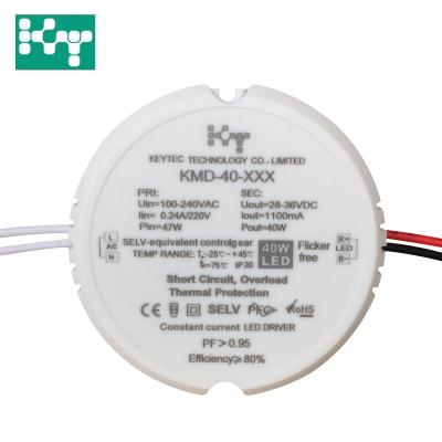 China 20W constant current 1100mA led driver D75*25mm for sale