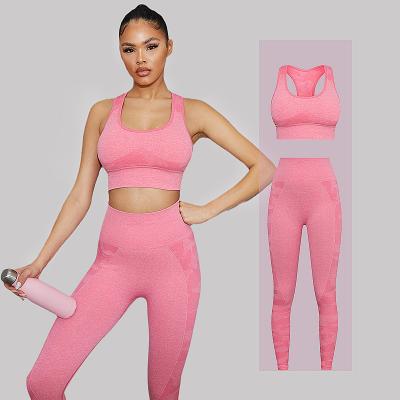 China 2022 New Pure Cotton Spandex Large Women's Breathable Sportswear Seamless Yoga Set Yoga Women for sale