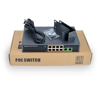 China POE ports 8 and 10/100/1000Mbps transmission Rate Poe Switch SDAPO PSE1008G for sale