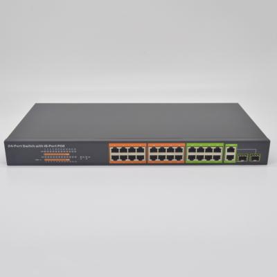 China 10/100Mbps+2 POE 24 Gigabit 10/100Mbps+2 TP/SFP Web Smart PoE Left Combo Switch SDAPO WSP2616GSR for sale