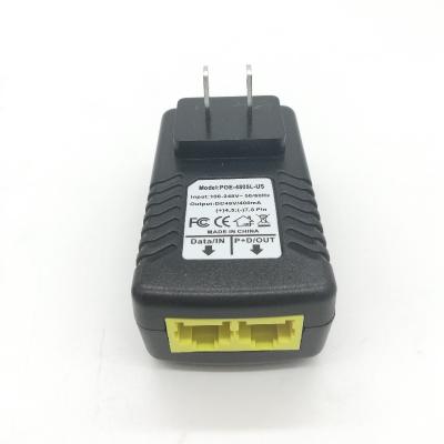 China PoE Injector Passive 48V 0.5A Working High Efficiency 100-240VAC Rated Voltage Input PoE Injector With SDAPO High Quality POE4805 for sale