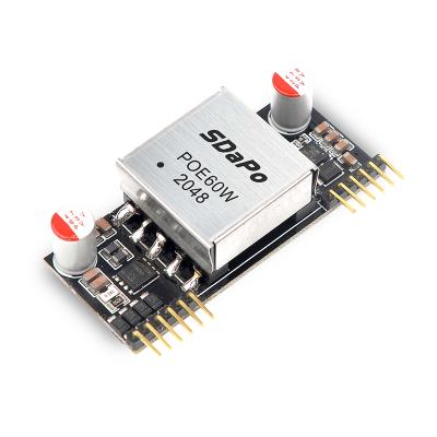 China PCBA 60W 12V5A IEEE802.3bt poe module high voltage poe board palladium 1500V isolation DP1205BT SDAPO for sale