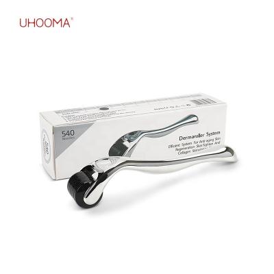 China Anti-puffiness original manufacturer high quality low price titanium needle 540 alloy body derma roller for whitening for sale