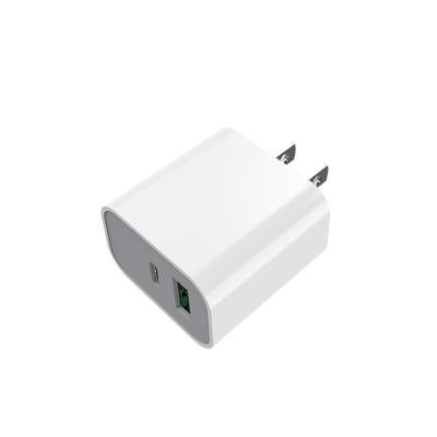 China High Speed ​​QC 3.0 PD 20W USB Wall Adapter New Technology 2021 New Technology Dual Type C USB Charger for sale