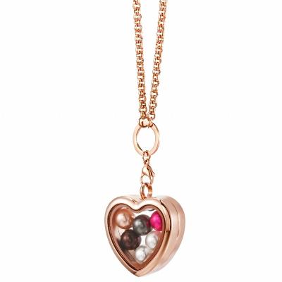 China FASHIONABLE Surgical Freshwater Cage Pendant Stainless Steel Pearl Pendant Necklace for sale