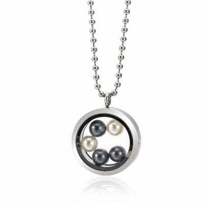 China Newest Floating Pendant 316L Stainless Steel Thick Pearl Cage Pendant for sale