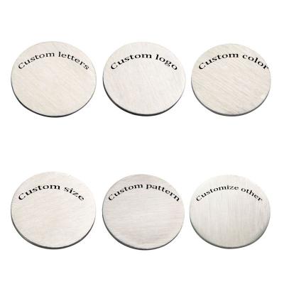 China 316l stainless most popular etched floating stainless steel pendant plate for glass pendant pendant for sale