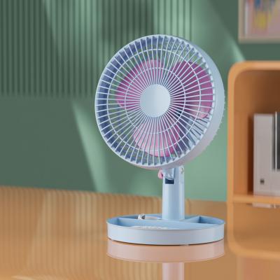 China 2022 Storage Desk Fan New Arrival Air Cooler Desktop Fan Head Air Supply Desktop Plastic Flip Fan for sale