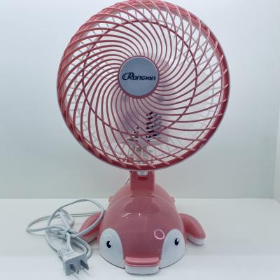 China Small Student Shape Safe Cartoon Animal Fan Table Desk Storage Fan Children Fan Multiple Color OEM For Summer for sale