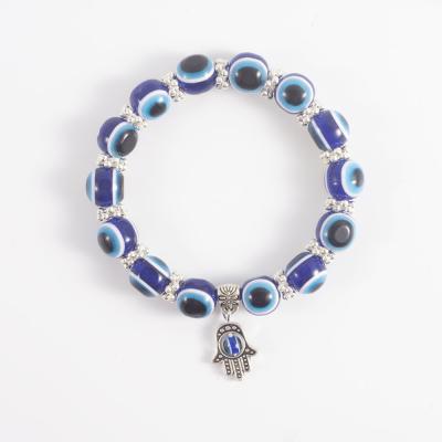 China New Ethnic Women Men Fashion Turkey Acrylic Religious Bracelet Evil Blue Eyes Bead for sale