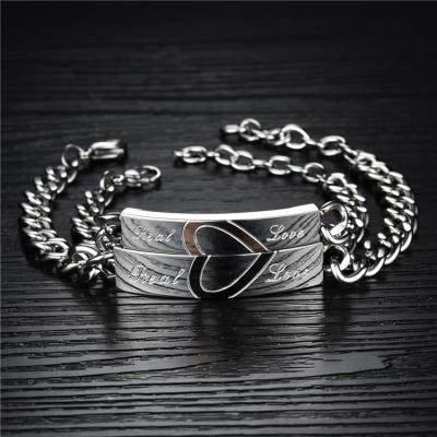 China Popular BOHEMIA Titanium Steel Couples Bracelet Jewelry Love Couples Bracelet Classic Valentine's Day Gift for sale