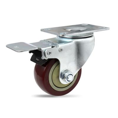 China Dumb Design Factory Sell 3/4/5 Inch Swivel Caster Wheels Wheel Series Middle Caster Wheel With Brakes for sale