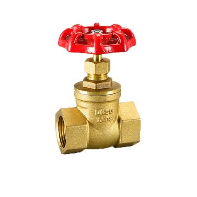 China 20ZQ-128 General DN15-DN50 Pitching Yellow Color Brass Gate Valve for sale