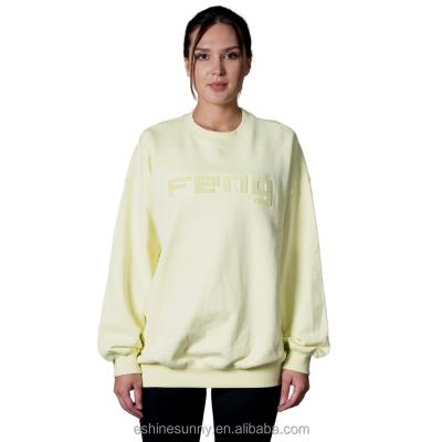 China Breathable Unisex Oversized Sweatshirt Sweater Sustainable Pullover With Ribbed Trims for sale