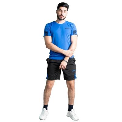 China QUICK DRY T-Shirt and Men's Shorts Set in Blue for sale