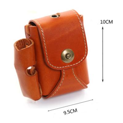 China A lighter 2021 new retro original fashionable handmade leather men's cigarette holder for sale