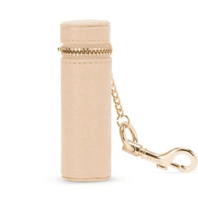 China Fashion Wholesale Portable Simple Creative Key Chain Leather Lipstick Protective Case for sale