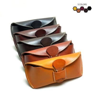 China Fashional Glass Case 2021 New Retro High End Handmade Leather Case for sale