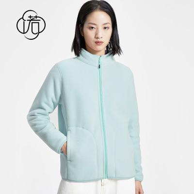 China Quality Guarantee Breathable Anti-deformation White Polyester Fleece Women Jacket For Winter for sale