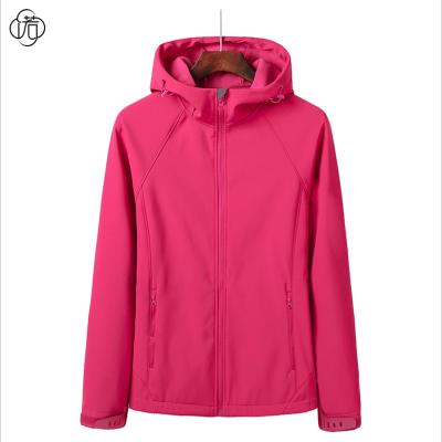 China China Factory Wholesale Custom Mountaineering Hooded Soft Shell Womens Jacket Solid Color Series Training for sale