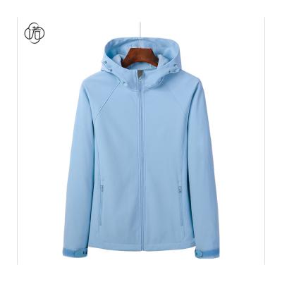 China 2021 Autumn Plain Color Soft Windproof Breathable Casual Loose Zipper Coats Winter Shell Jacket Womens Coats for sale