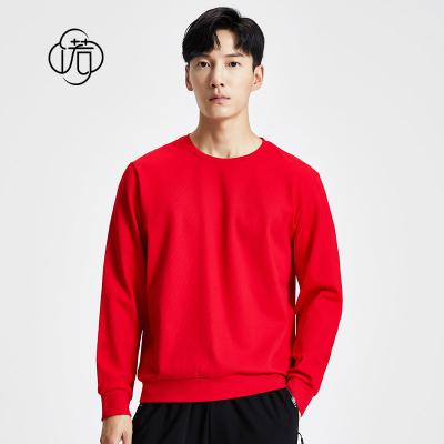 China High Quality Windproof Men's Match Solid Color Casual Long Sleeve Round Neck Pullover Sweatshirt Sportswear for sale