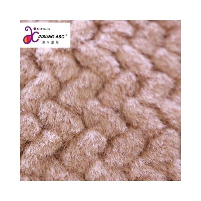 China Anti-Static Soft Skin-Friendly Knit Printed 100% Polyester Faux Fur Fleece Fabric For Winter for sale